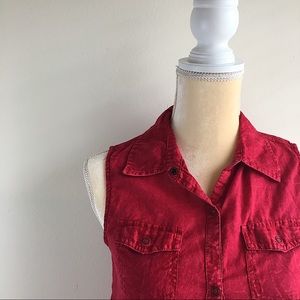 Denim Look Alike Button Down